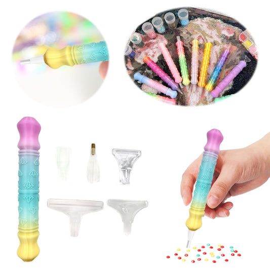 Colored Diamonds Painting Pen with Tip DIY Gradient Dotting Brush Set (Style B)