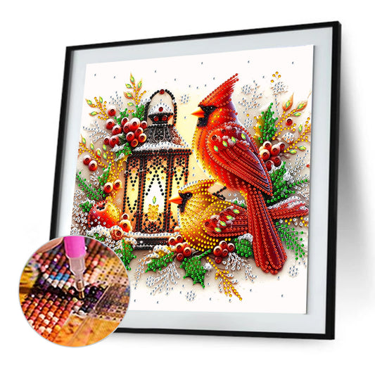 Red Cardinal - Special Shaped Drill Diamond Painting 30*30CM