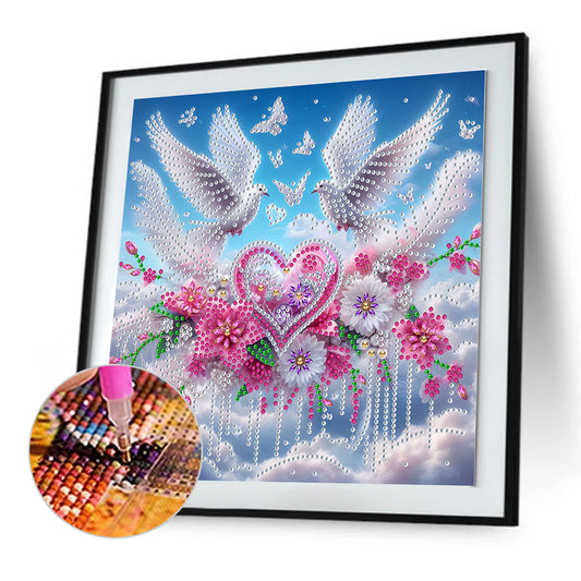 Peace Dove - Special Shaped Drill Diamond Painting 30*30CM