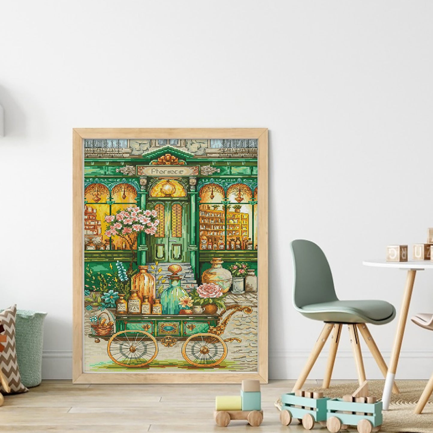 Pharmacy - 14CT Stamped Cross Stitch 40*55CM(Egyptian cotton)(Fairy Brand)