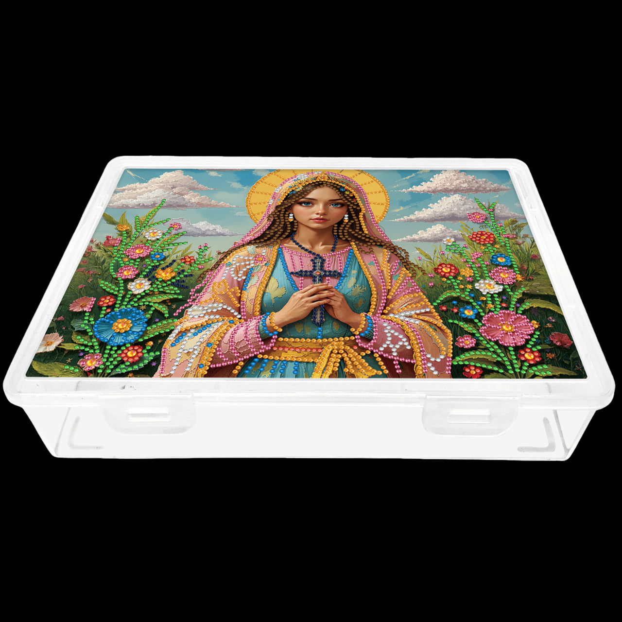 DIY Faithful Women Pattern Diamond Painting Kit Storage Box for Adults Beginners