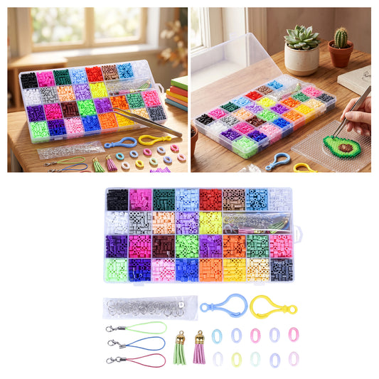 29 Colors 5mm Melty Beads Craft Kit with Accessories Iron Beads DIY Set Beginner-Friendly Pixel Art Beads Kit Ideal