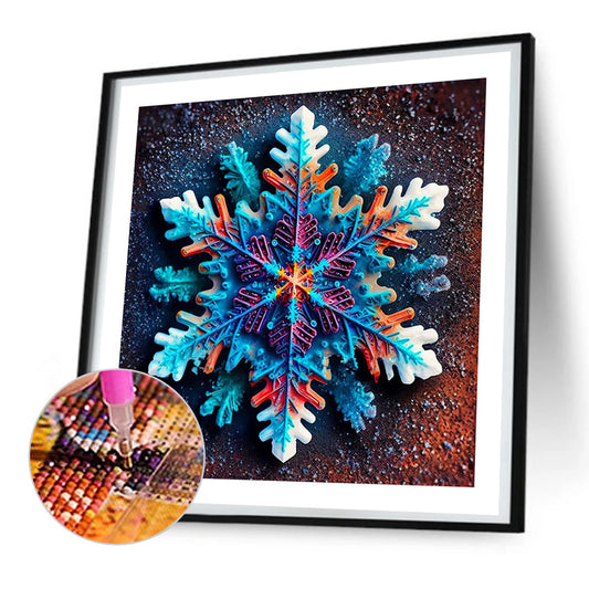 Winter Snowflakes - Full Round Drill Diamond Painting 30*30CM