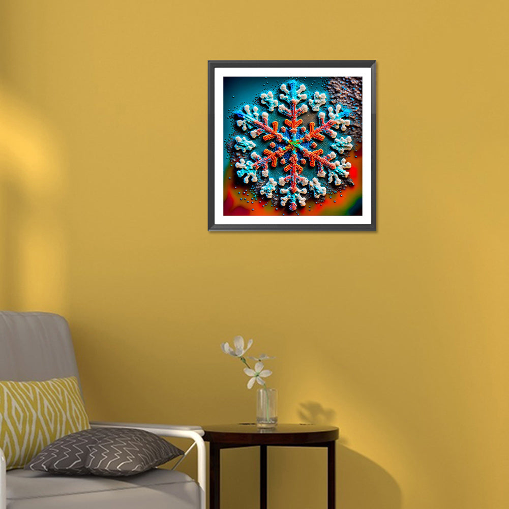 Winter Snowflakes - Full Round Drill Diamond Painting 30*30CM