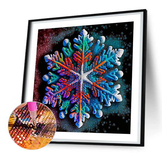 Winter Snowflakes - Full Round Drill Diamond Painting 30*30CM
