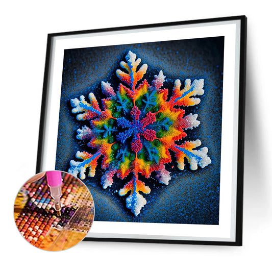 Winter Snowflakes - Full Round Drill Diamond Painting 30*30CM