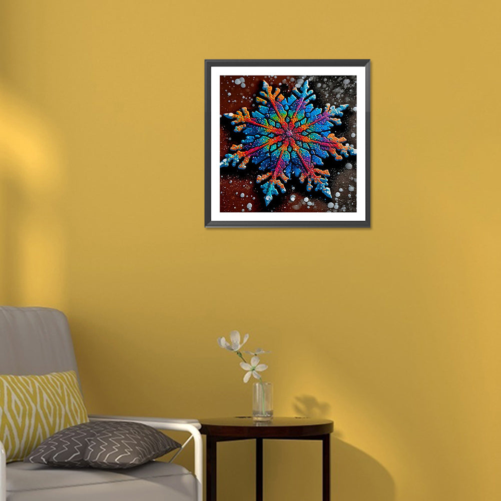 Winter Snowflakes - Full Round Drill Diamond Painting 30*30CM