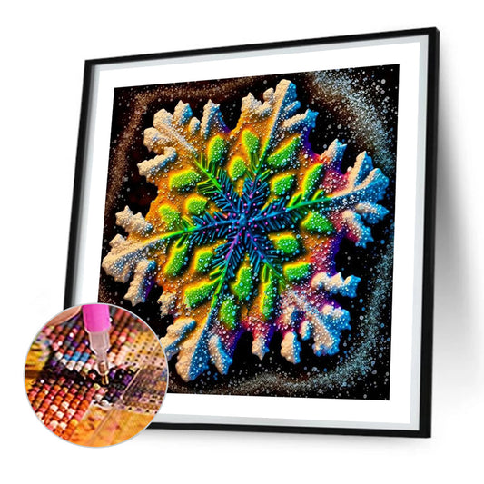 Winter Snowflakes - Full Round Drill Diamond Painting 30*30CM