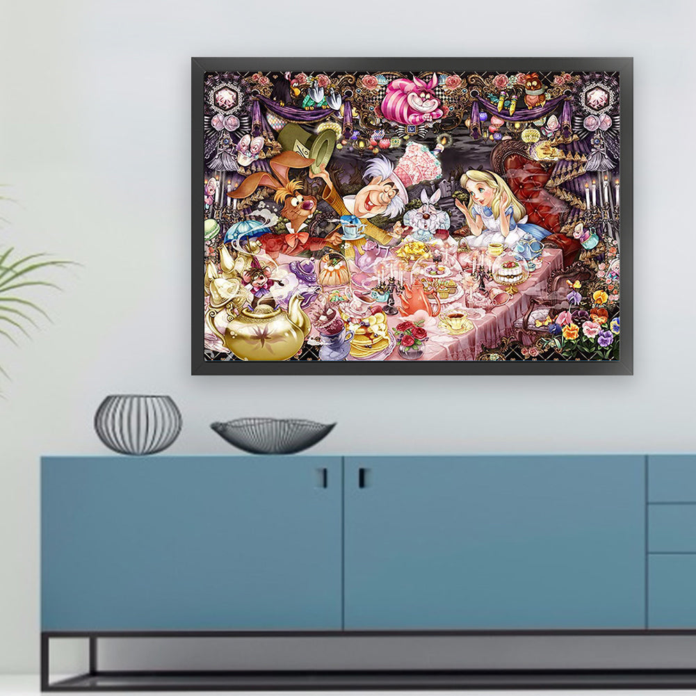Alice In Wonderland - 14CT Stamped Cross Stitch 90*65CM