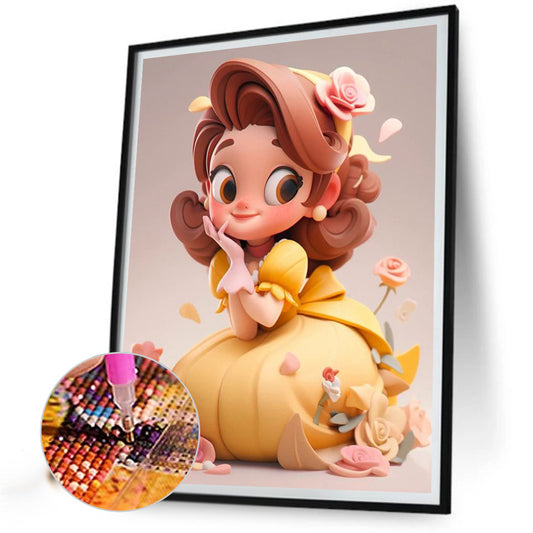 Disney Princess Belle - Full Round Drill Diamond Painting 40*50CM