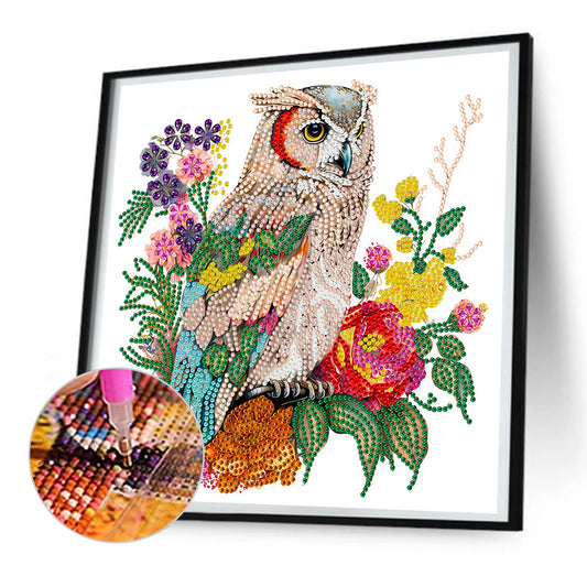 Owl - Special Shaped Drill Diamond Painting 30*30CM