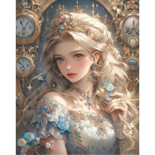Blonde Princess - 11CT Stamped Cross Stitch 50*60CM