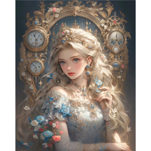Blonde Princess - 11CT Stamped Cross Stitch 50*60CM