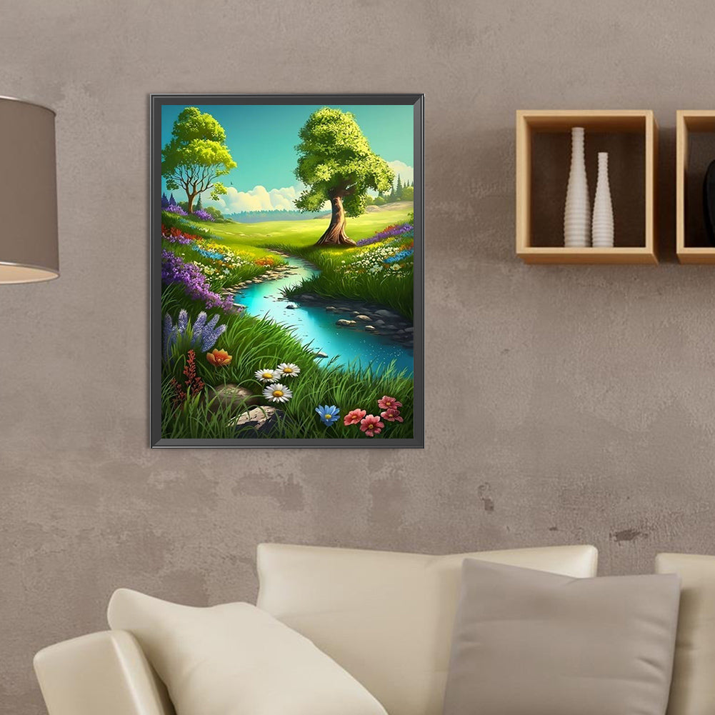 Forest Flowers - Full Round Drill Diamond Painting 30*40CM