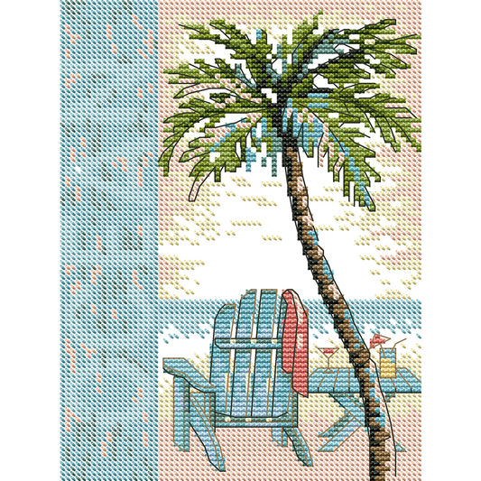 Ocean - 14CT Stamped Cross Stitch 17*22CM(Joy Sunday)