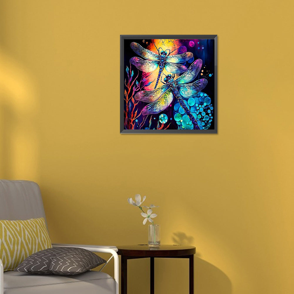 Dragonfly - Full Round Drill Diamond Painting 30*30CM