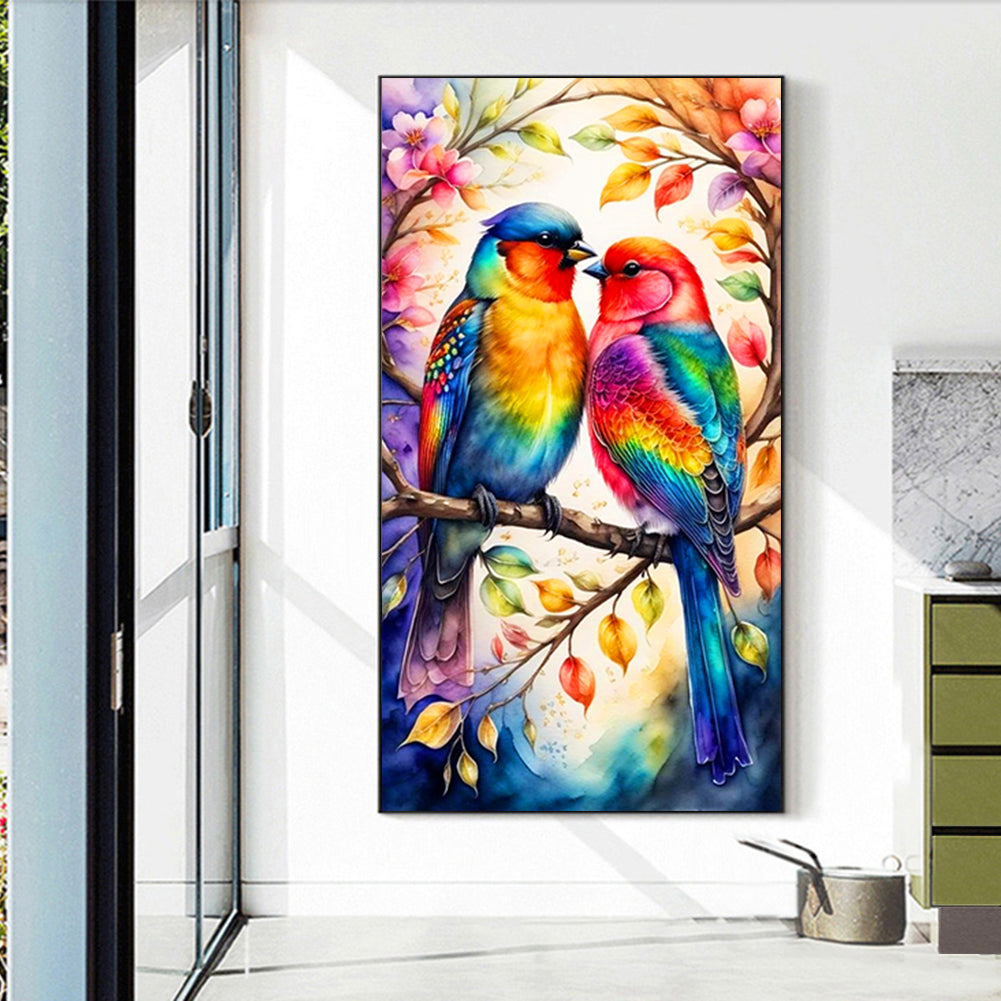 Two Parrots - Full Round Drill Diamond Painting 40*70CM