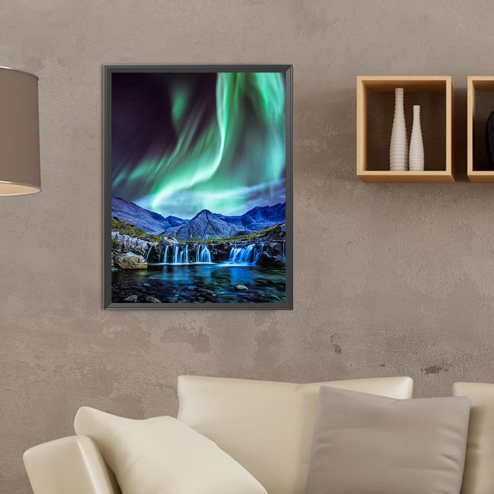 Waterfall View - Full Round Drill Diamond Painting 30*40CM