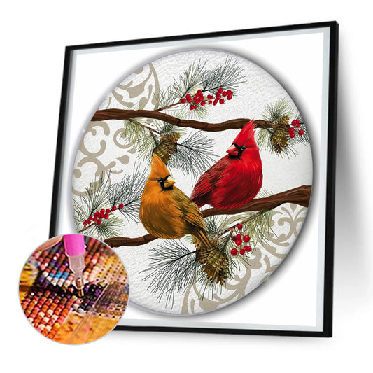 Branch Finch - Full Round Drill Diamond Painting 30*30CM