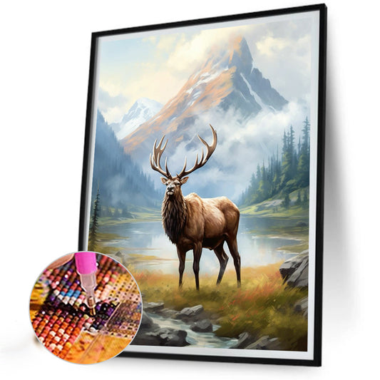 Forest Elk - Full Round Drill Diamond Painting 40*50CM