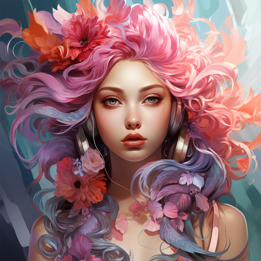 Pink Beauty - Full Square Drill Diamond Painting 40*40CM