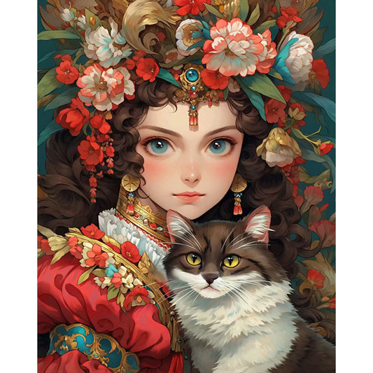 Beauty Pussy - Full AB Round Drill Diamond Painting 40*50CM