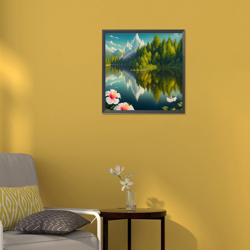 Landscape - Full Round Drill Diamond Painting 30*30CM