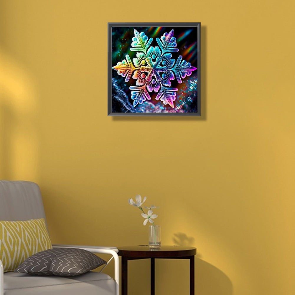 Colorful Snowflakes - Full Round Drill Diamond Painting 40*40CM