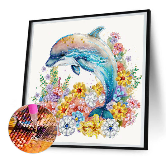 Dolphin - Special Shaped Drill Diamond Painting 30*30CM