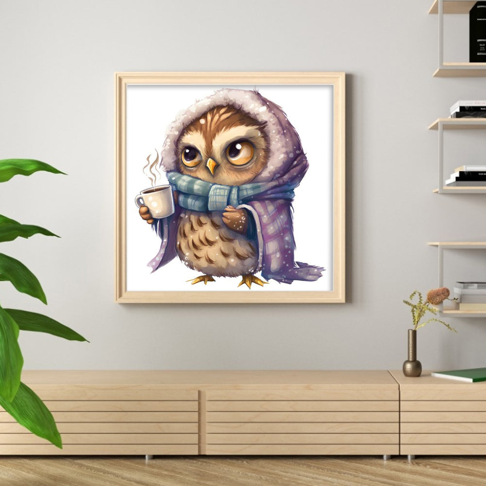 Owl - 18CT Stamped Cross Stitch 20*20CM