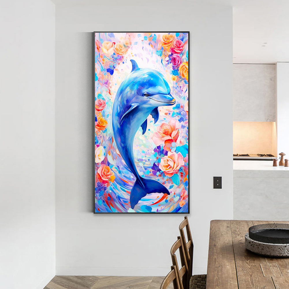 Dolphin - Full Round Drill Diamond Painting 40*70CM