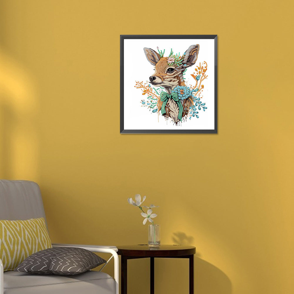Deer - Special Shaped Drill Diamond Painting 30*30CM