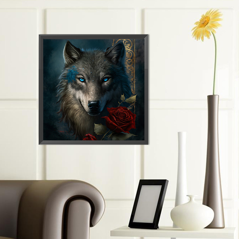 Dark Night Wolf - Full Round Drill Diamond Painting 40*40CM