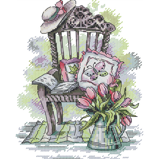 Chair - 14CT Counted Cross Stitch 21*29CM(Joy Sunday)