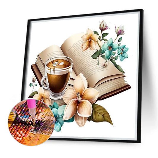 Books And Coffee - Full Round Drill Diamond Painting 40*40CM