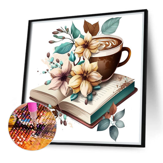 Books And Coffee - Full Round Drill Diamond Painting 40*40CM