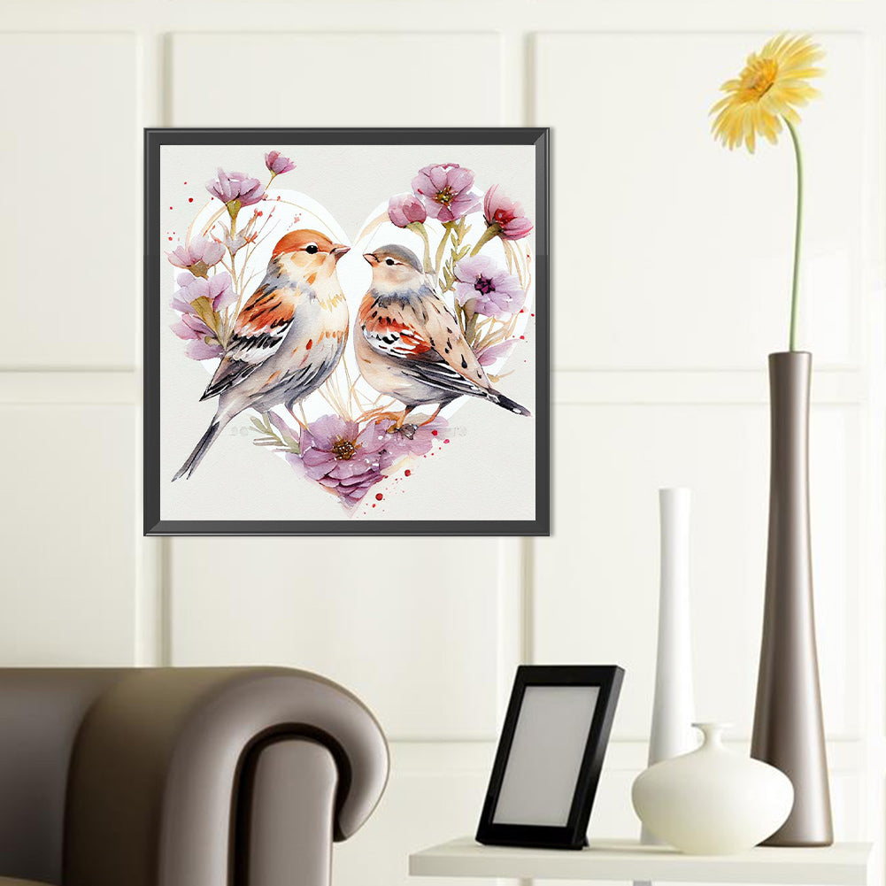 Love Sparrow - Full Round Drill Diamond Painting 40*40CM