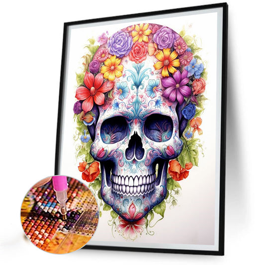 Skull - Full Round Drill Diamond Painting 40*50CM