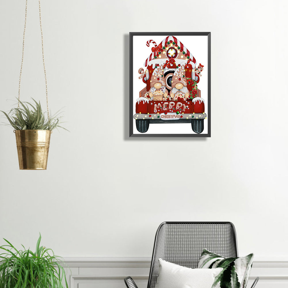 Christmas Gnome - Special Shaped Drill Diamond Painting 30*40CM