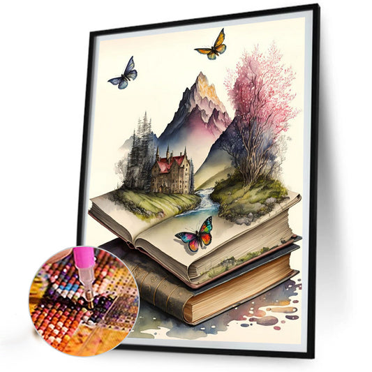 Book World - Full Round Drill Diamond Painting 40*50CM