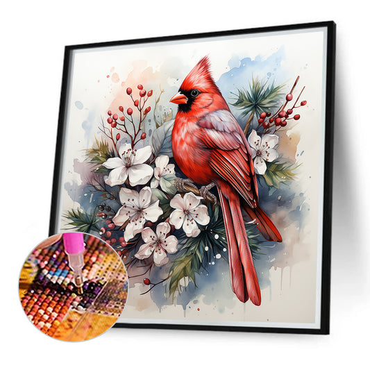 Cardinal On Tree Branch - Full Round Drill Diamond Painting 40*40CM