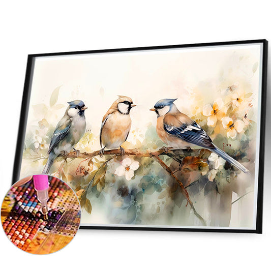 Beautiful Bird Flying On The Branch - Full Round Drill Diamond Painting 40*60CM