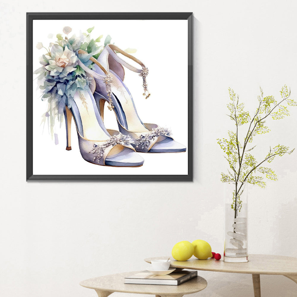 Flower High Heels - Full Round Drill Diamond Painting 30*30CM