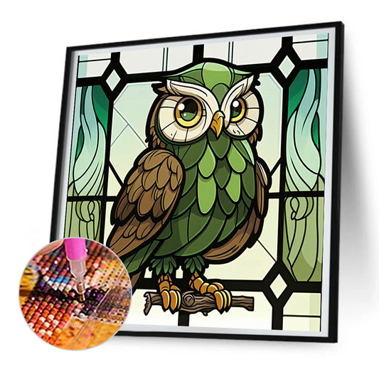 Owl - Full Round Drill Diamond Painting 30*30CM