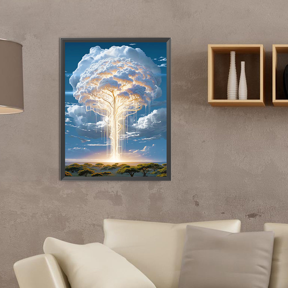 Tree Of Clouds - Full Round Drill Diamond Painting 30*40CM