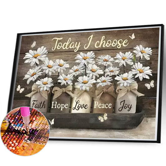 Flower Language Of Calligraphy And Painting - Full Round Drill Diamond Painting 60*40CM