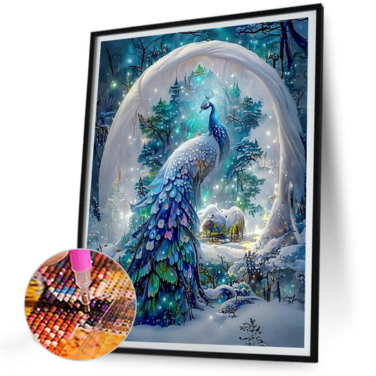 Peacock - Full Round Drill Diamond Painting 30*40CM