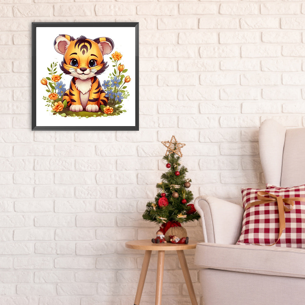 Tiger - Full Round Drill Diamond Painting 30*30CM