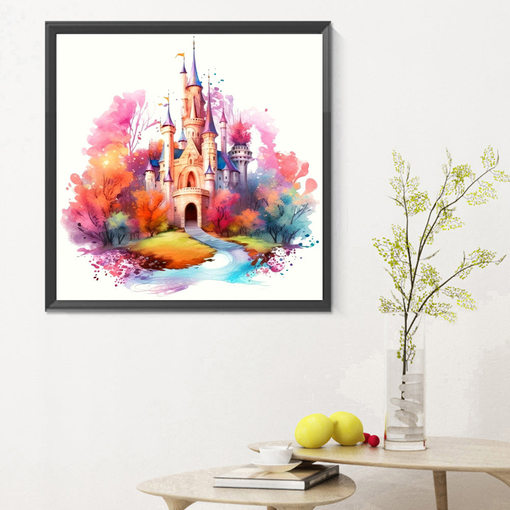 Fantasy Sky Castle - Full Round Drill Diamond Painting 30*30CM