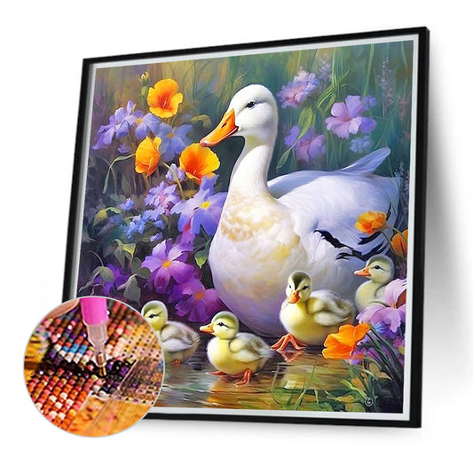 White Swan - Full Round Drill Diamond Painting 40*40CM